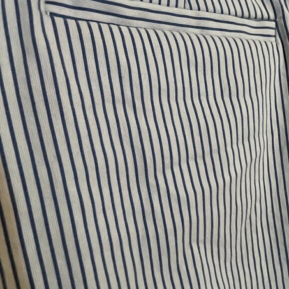 Tommy Hilfiger Pant Women 12 Blue Striped Preppy Straight Leg Office Neutral 80s - Picture 9 of 10